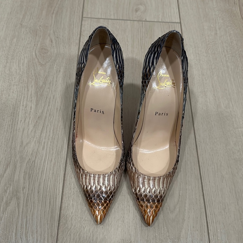 Christian Louboutin Snakeskin Animal Print Pumps